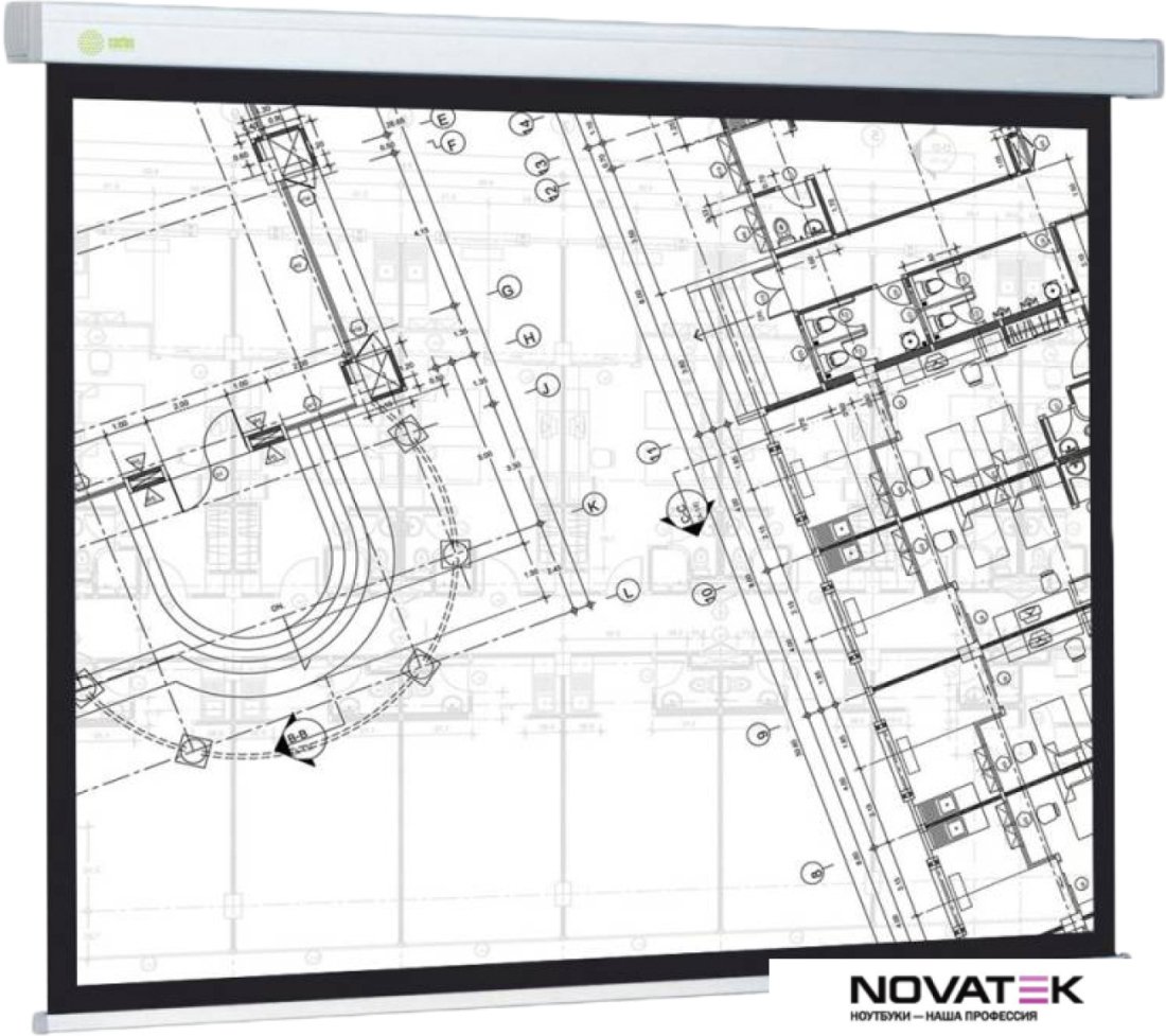 Проекционный экран CACTUS Wallscreen CS-PSW-124x221