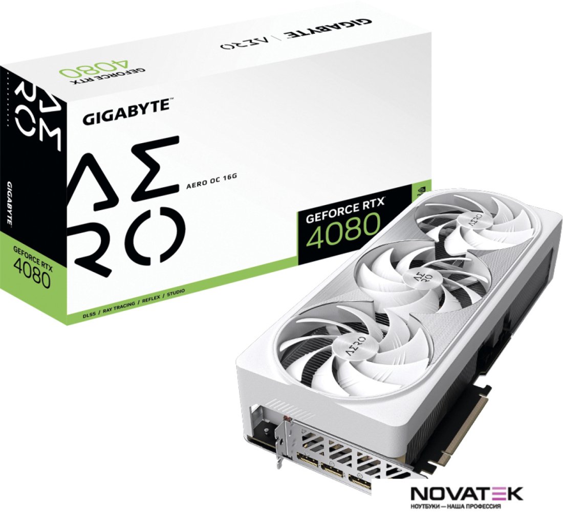 Видеокарта Gigabyte GeForce RTX 4080 16GB Aero OC GV-N4080AERO OC-16GD