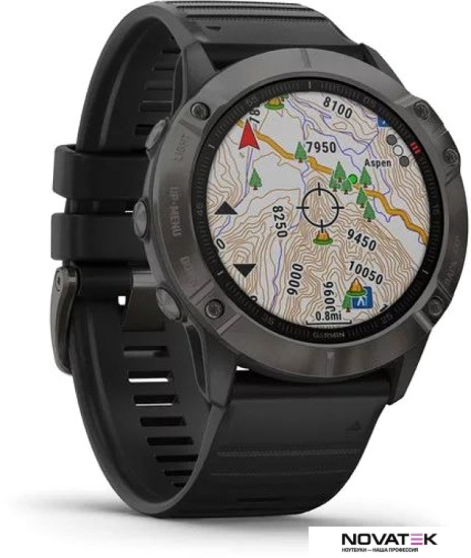 Умные часы Garmin Fenix 6X Sapphire (серый DLC/черный)