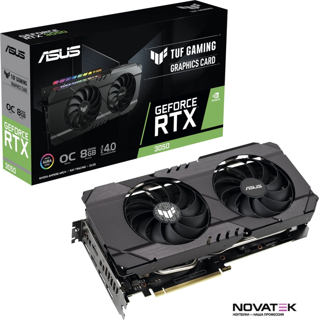 Видеокарта ASUS TUF Gaming GeForce RTX 3050 OC Edition 8GB GDDR6 TUF-RTX3050-O8G-GAMING