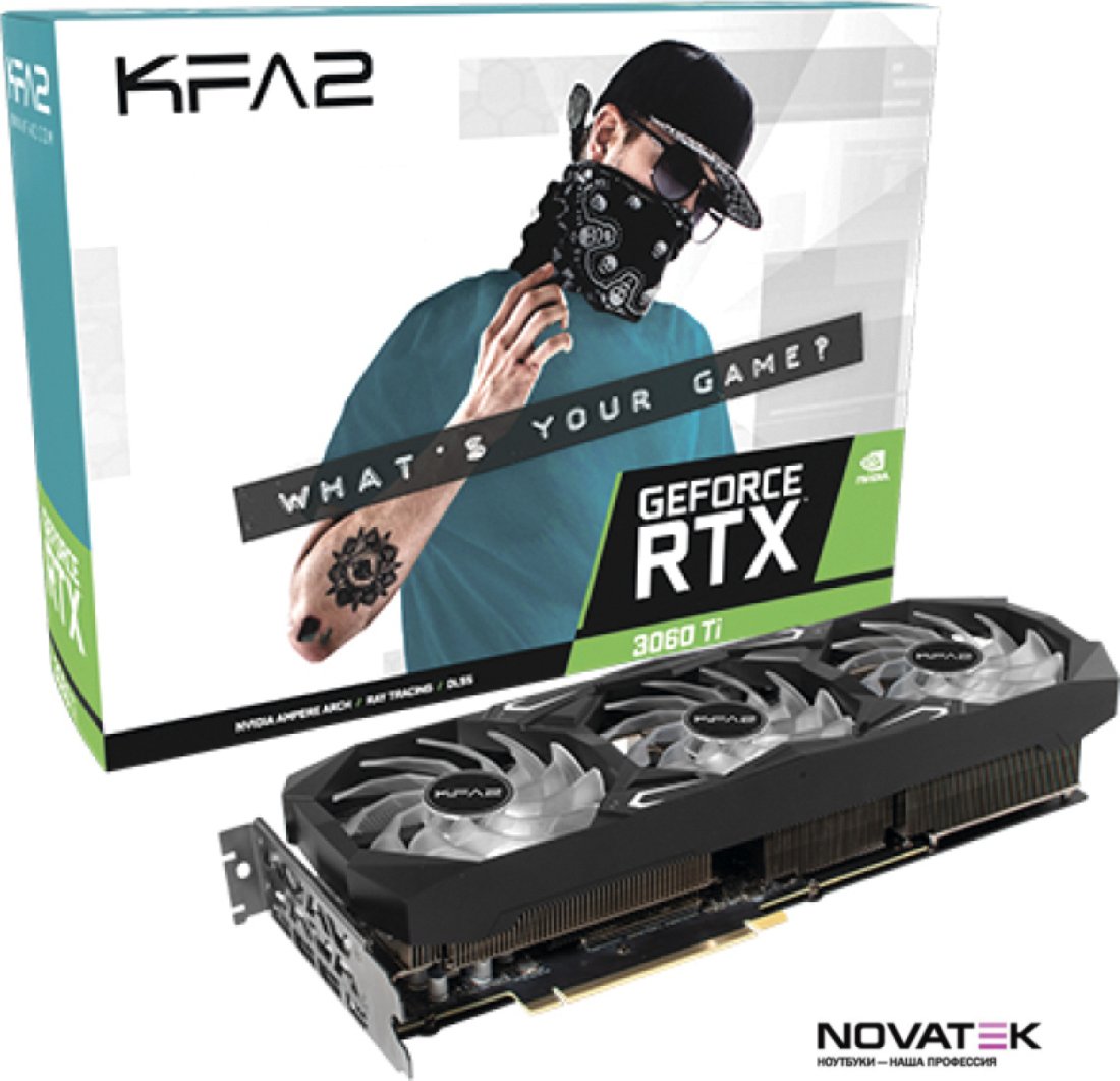 Видеокарта KFA2 GeForce RTX 3060 Ti GDDR6X SG 1-Click OC Plus Updated Ver. 36ISM6MD1GSK