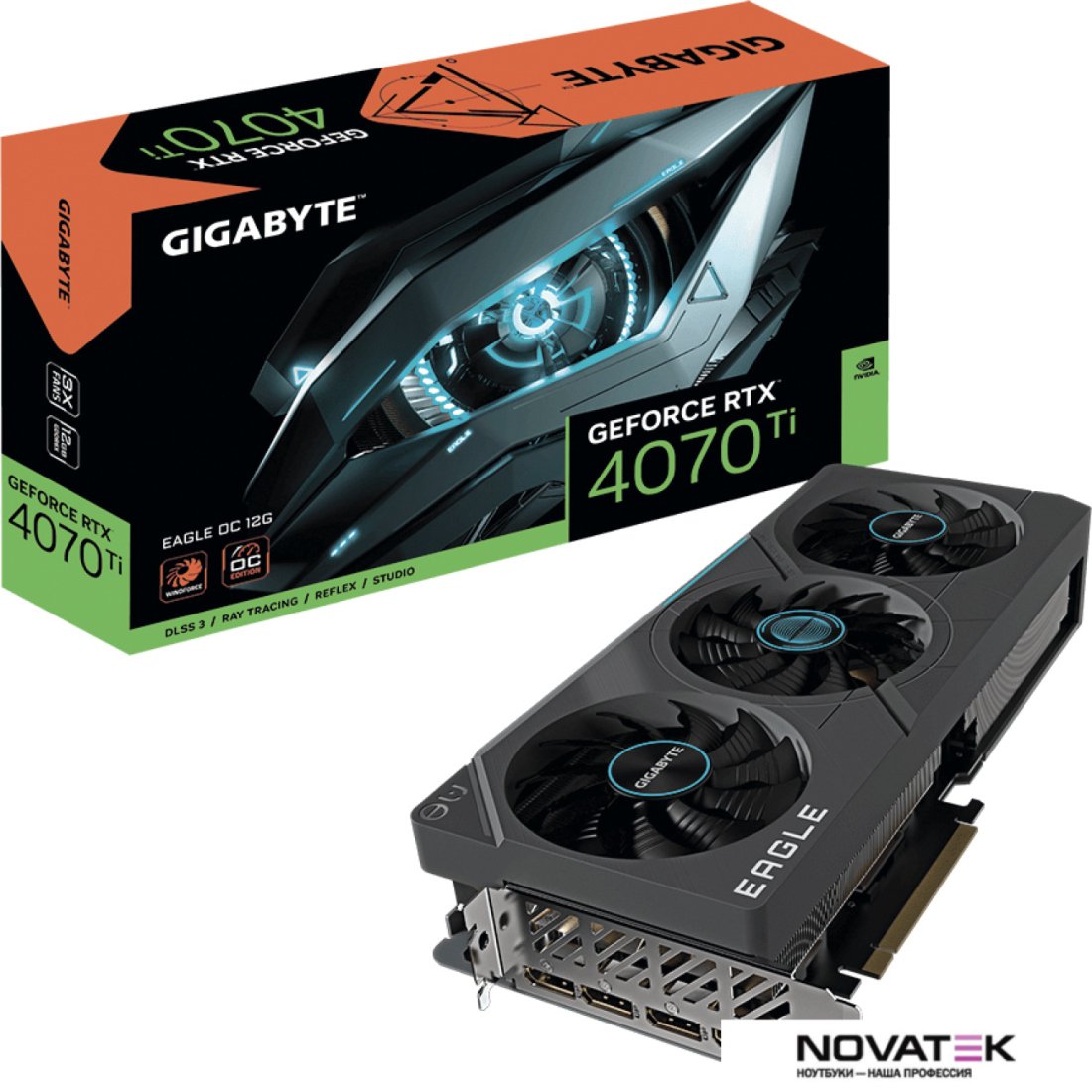 Видеокарта Gigabyte GeForce RTX 4070 Ti Eagle OC 12G GV-N407TEAGLE OC-12G