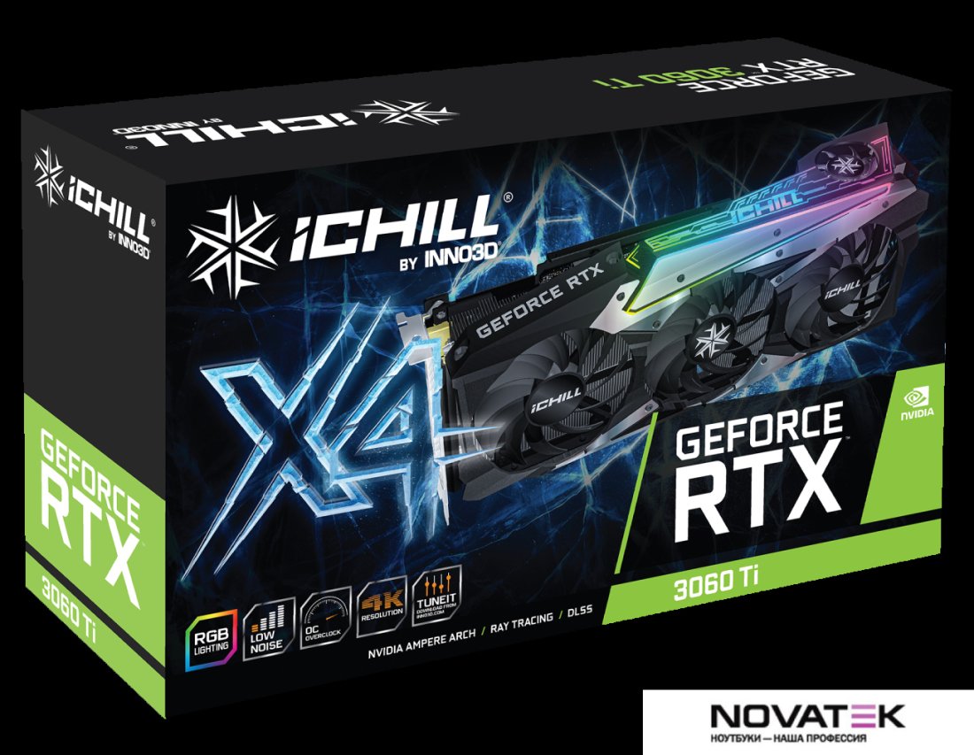 Видеокарта Inno3D GeForce RTX 3060 Ti iChill X4 C306T4-086XX-1820VA35R