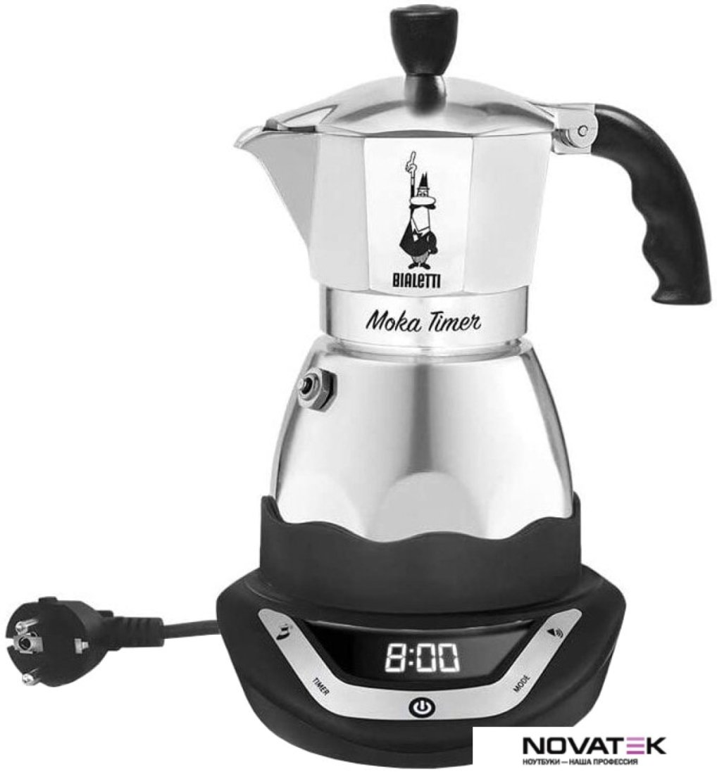 Гейзерная кофеварка Bialetti Moka Timer (6 порций)