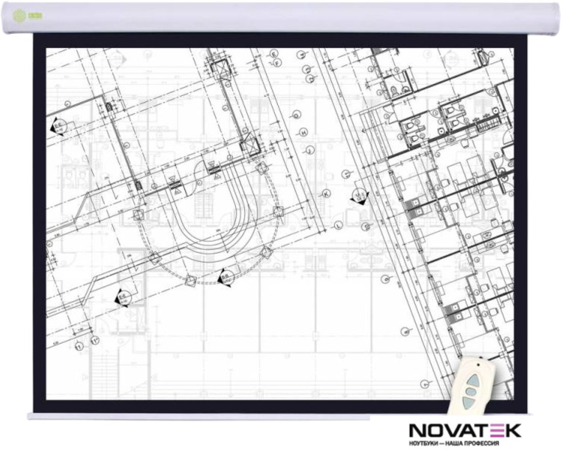 Проекционный экран CACTUS Motoscreen CS-PSM-180x180