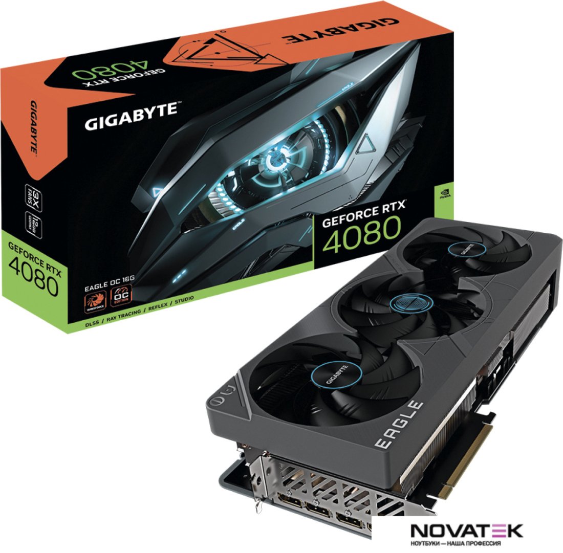 Видеокарта Gigabyte GeForce RTX 4080 16GB Eagle OC GV-N4080EAGLE OC-16GD