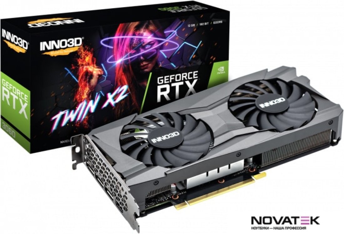 Видеокарта Inno3D GeForce RTX 3060 Twin X2 12GB GDDR6 N30602-12D6-119032AH