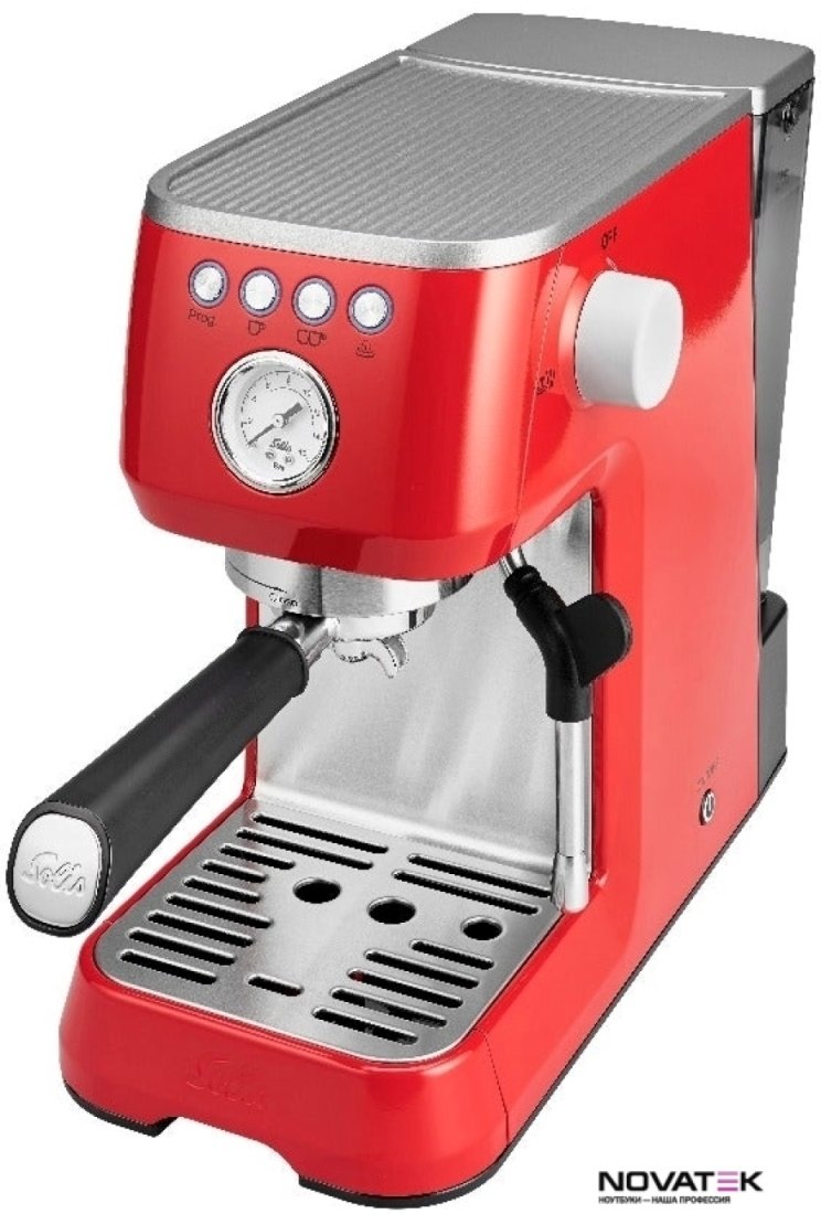 Рожковая помповая кофеварка Solis Barista Perfetta Plus (красный)