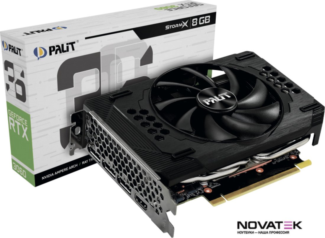 Видеокарта Palit GeForce RTX 3060 StormX 8GB GDDR6 NE63060019P1-190AF