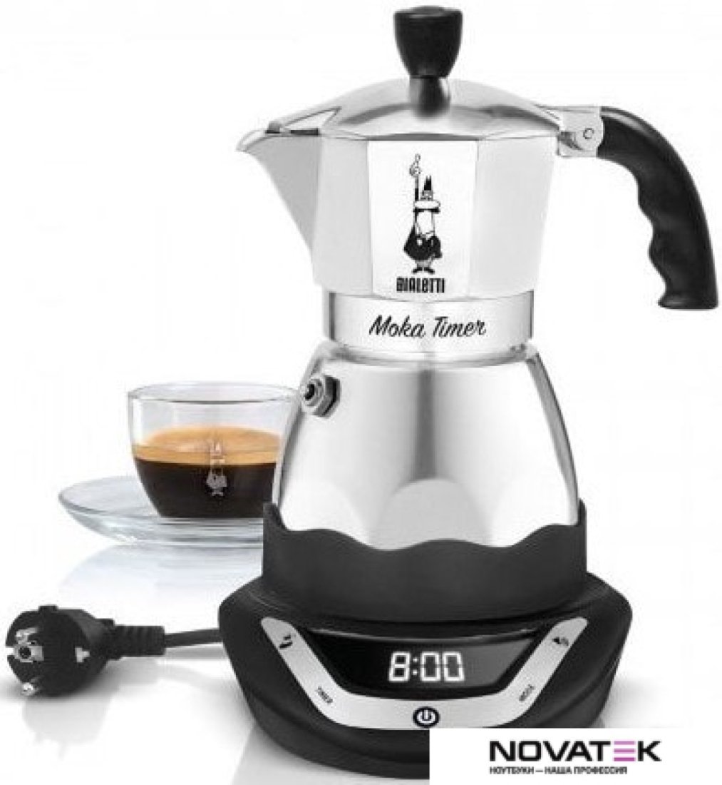 Гейзерная кофеварка Bialetti Moka Timer (6 порций)