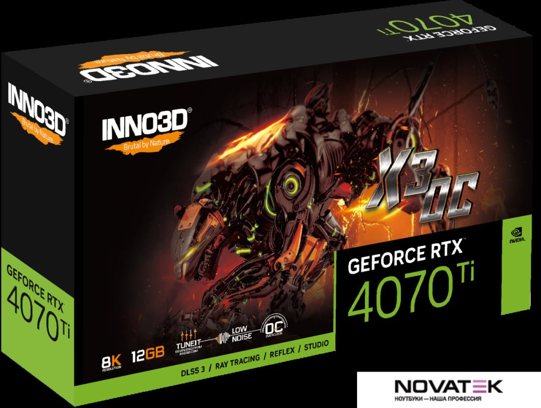 Видеокарта Inno3D GeForce RTX 4070 Ti X3 OC N407T3-126XX-186148N