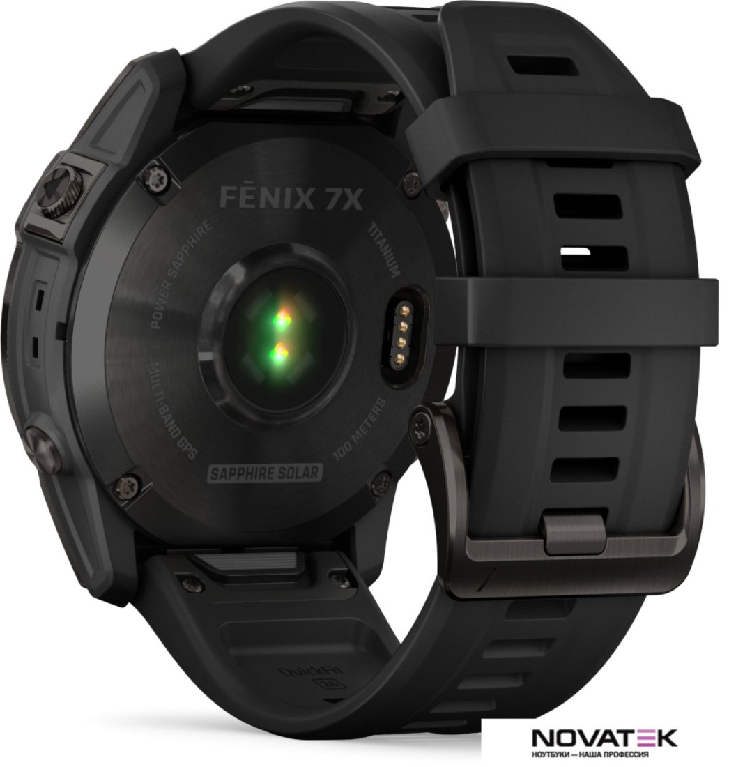 Умные часы Garmin Fenix 7X Sapphire Solar 51 мм (серый карбон/черный)