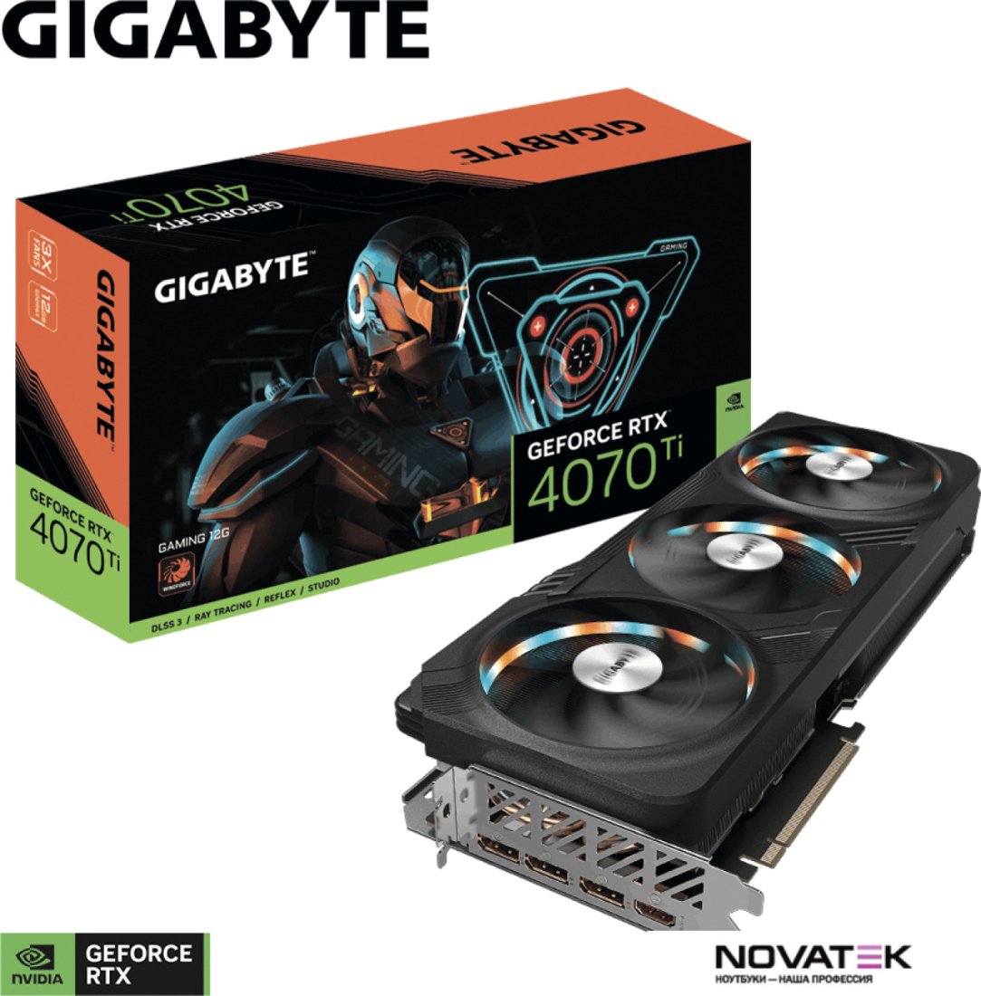 Видеокарта Gigabyte GeForce RTX 4070 Ti Gaming 12G GV-N407TGAMING-12GD