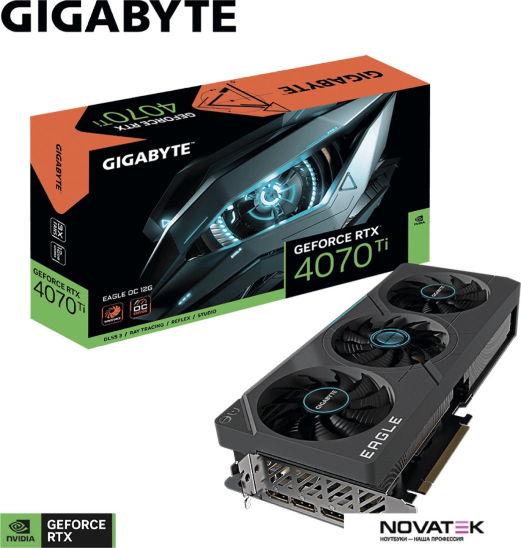 Видеокарта Gigabyte GeForce RTX 4070 Ti Eagle OC 12G GV-N407TEAGLE OC-12G