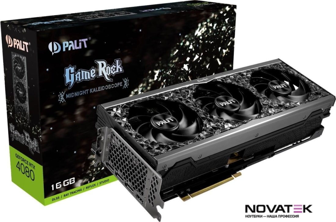 Видеокарта Palit GameRock Midnight Kaleidoscope GeForce RTX 4080 16GB NED4080019T2-1030G