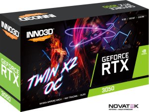 Видеокарта Inno3D GeForce RTX 3050 Gaming OC X2 N30502-08D6X-11902120