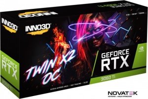 Видеокарта Inno3D GeForce RTX 3060 Ti Twin X2 OC LHR 8GB N306T2-08D6X-119032DH