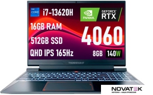 Игровой ноутбук Thunderobot 911X i7136H406016G512GQ165HWG