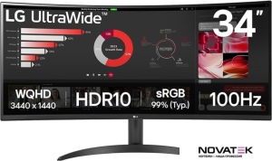 Монитор LG UltraWide 34WR50QK-B