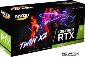 Видеокарта Inno3D GeForce RTX 3060 Ti Twin X2 LHR 8GB GDDR6 N306T2-08D6-119032DH